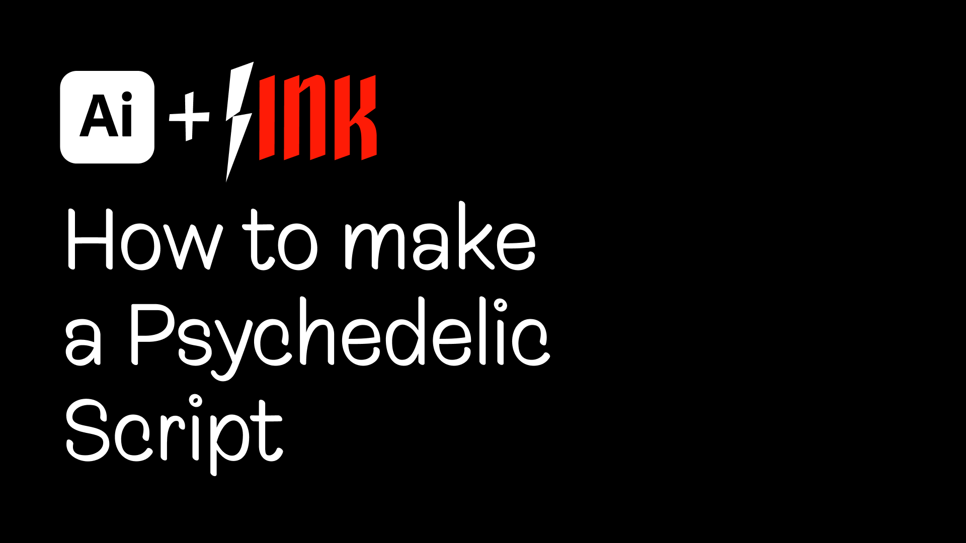 Create lettering in psychedelic style and reverse contrast
